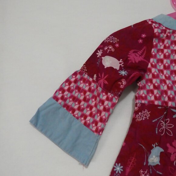 GAGOU TAGOU | 18-24 months | Long Sleeve Patchwork Baby Dress | Button-Up Front - Picture 10 of 15